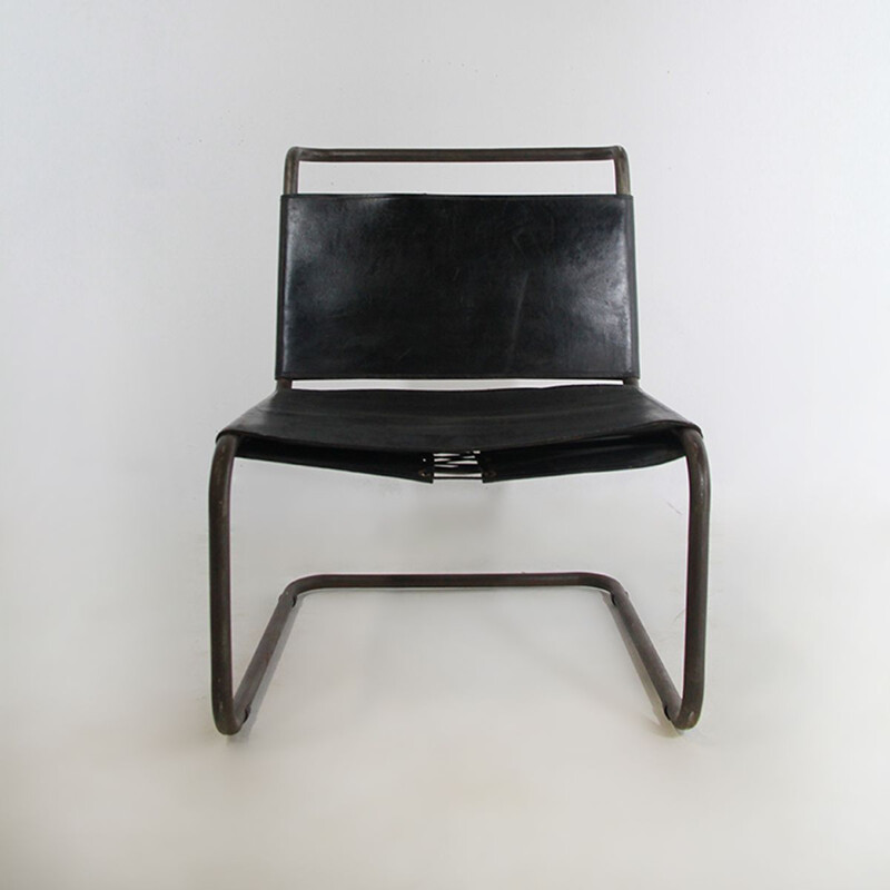 Vintage black Bauhaus chair in metal