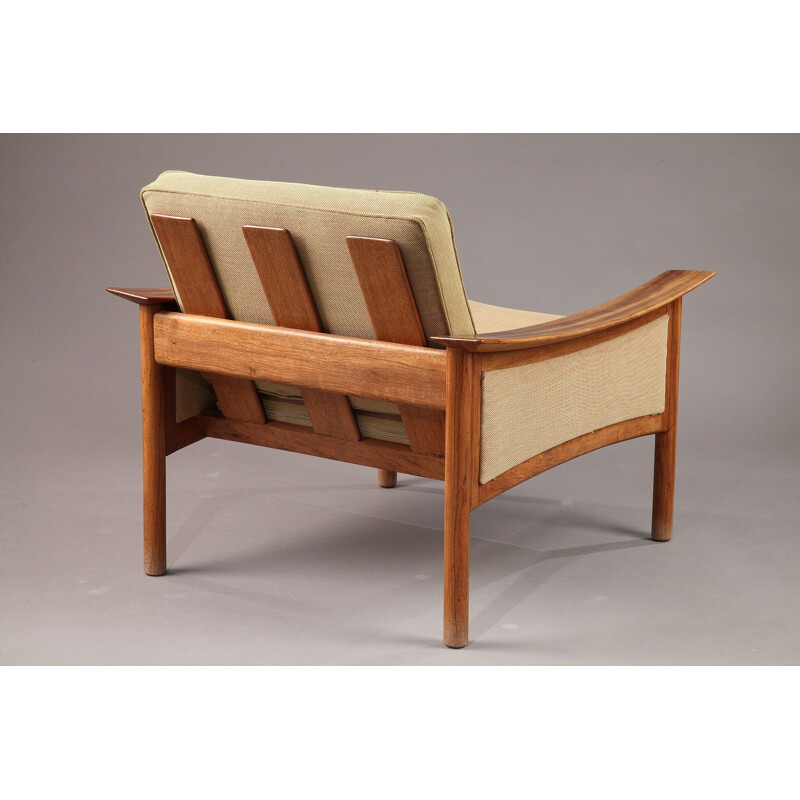 Pair of vintage armchairs in teak by Oscar Langlo