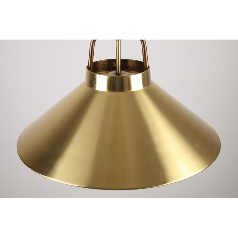 Vintage golden pendant light by Frits Schlegel for Lyfa