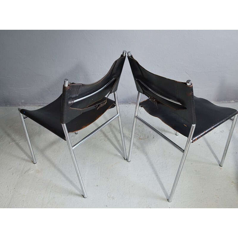 Set of 4 vintage SE06 chairs by Martin Visser