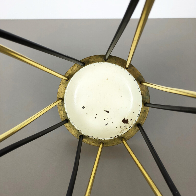 Original Vintage Metal Brass Modernist Umbrella Stand, Germany, 1950s