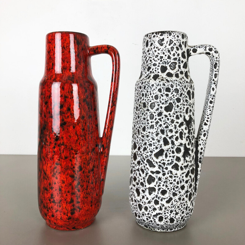 Deux vases Fat Lava Vintage Allemands de Scheurich 1970