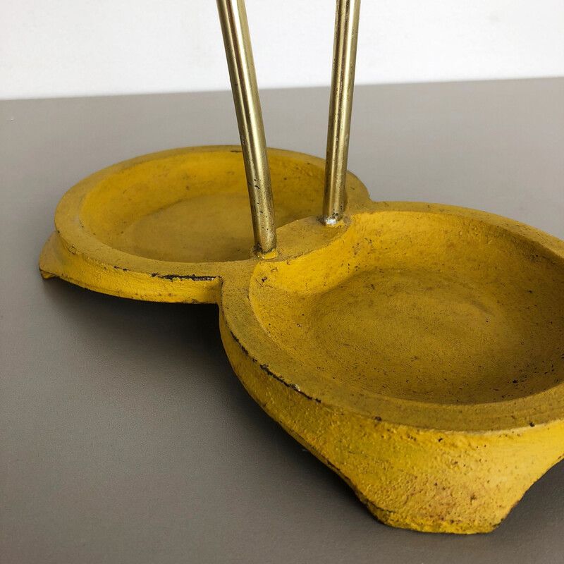 Vintage modernist brass umbrella stand, Germany 1950