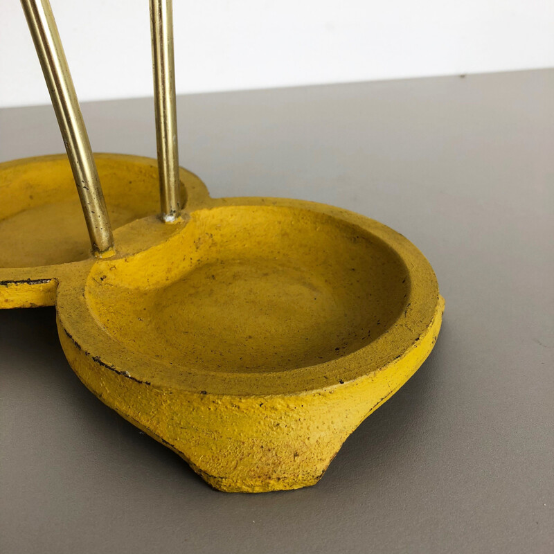 Vintage modernist brass umbrella stand, Germany 1950