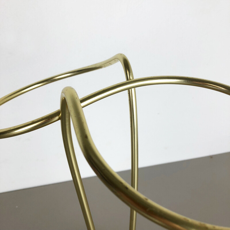 Vintage modernist brass umbrella stand, Germany 1950