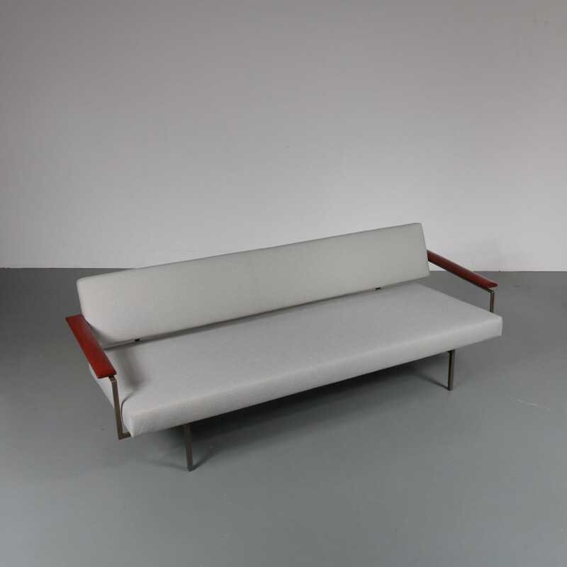 Dutch grey sleeping sofa, Rob PARRY - 1960s