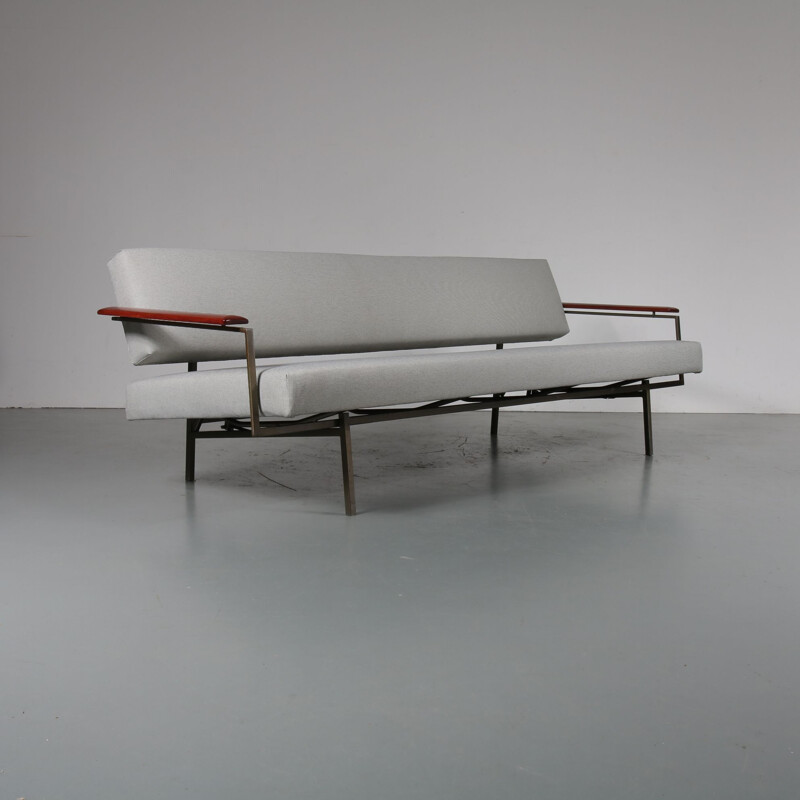 Dutch grey sleeping sofa, Rob PARRY - 1960s