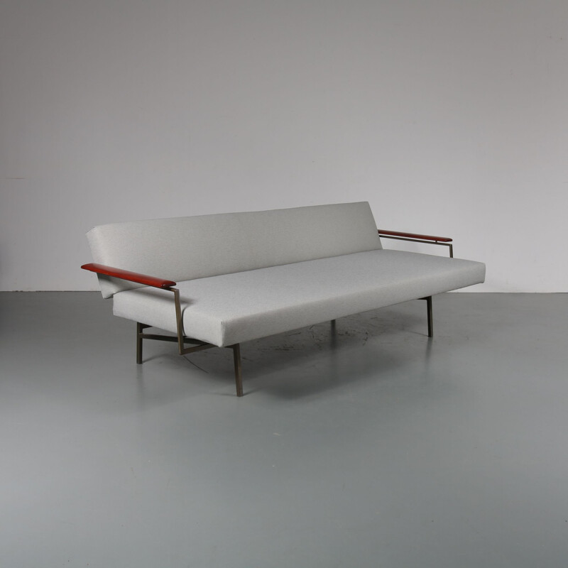 Dutch grey sleeping sofa, Rob PARRY - 1960s