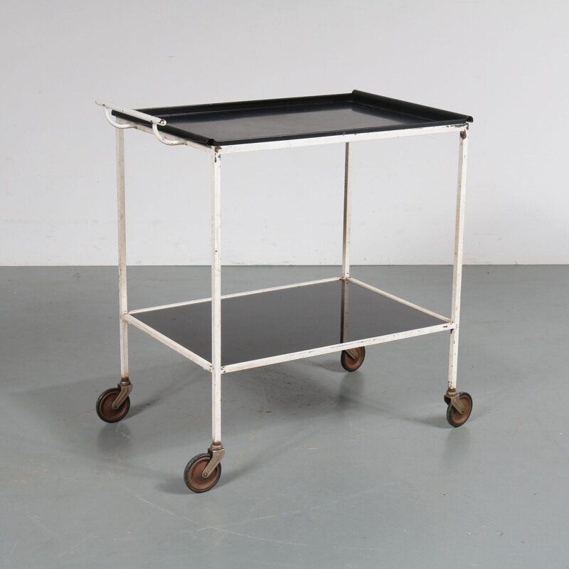 Vintage metal cart "Biarritz" by Mathieu Matégot, Netherlands 1957