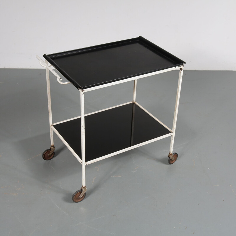 Vintage metal cart "Biarritz" by Mathieu Matégot, Netherlands 1957