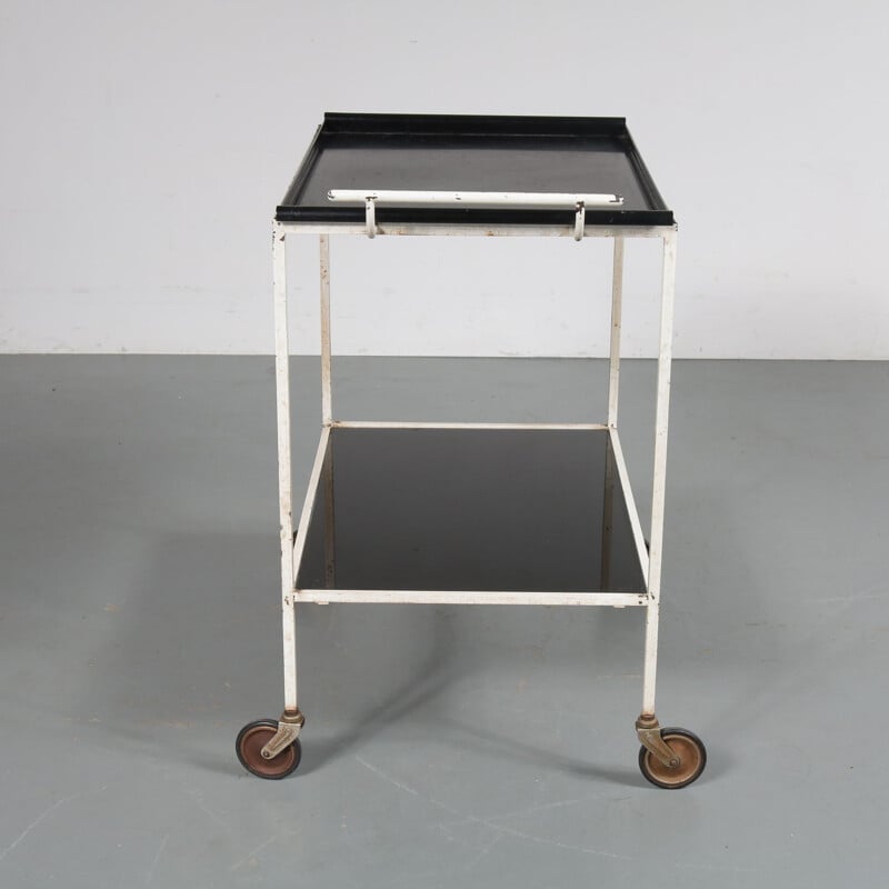 Vintage metal cart "Biarritz" by Mathieu Matégot, Netherlands 1957