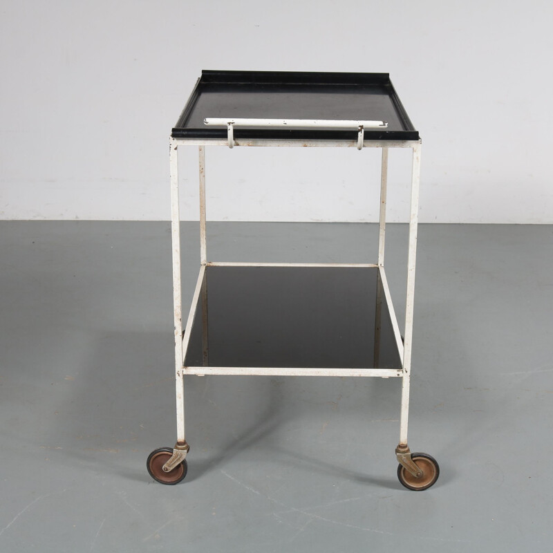 Vintage metal cart "Biarritz" by Mathieu Matégot, Netherlands 1957