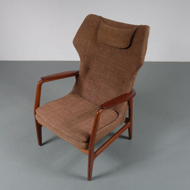 Paire de fauteuils lounge marrons, Aksel BENDER MADSEN - 1950