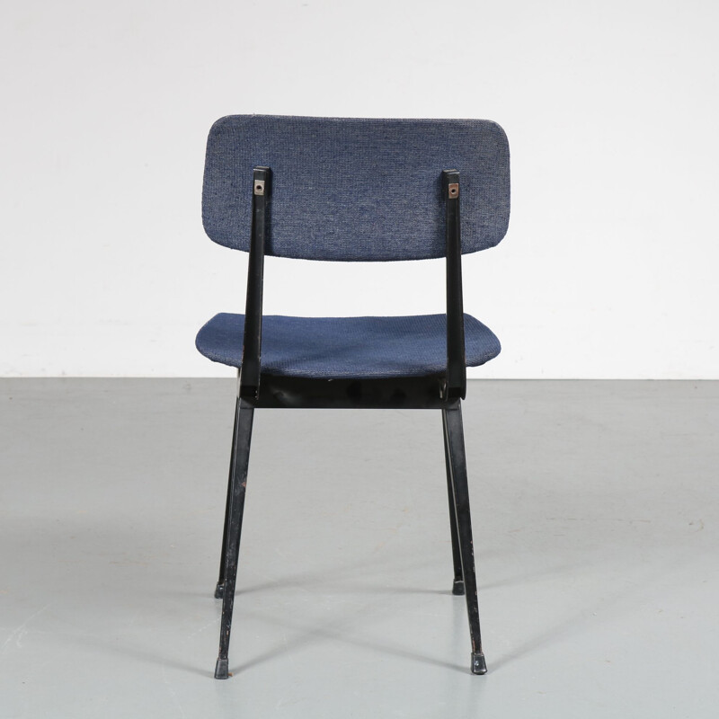 Set of 4 vintage blue dining chairs "result" by Friso Kramer