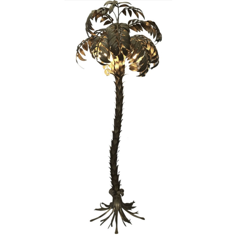 Vintage floor lamp "palmtree" XXL in brass by Hans Kögl