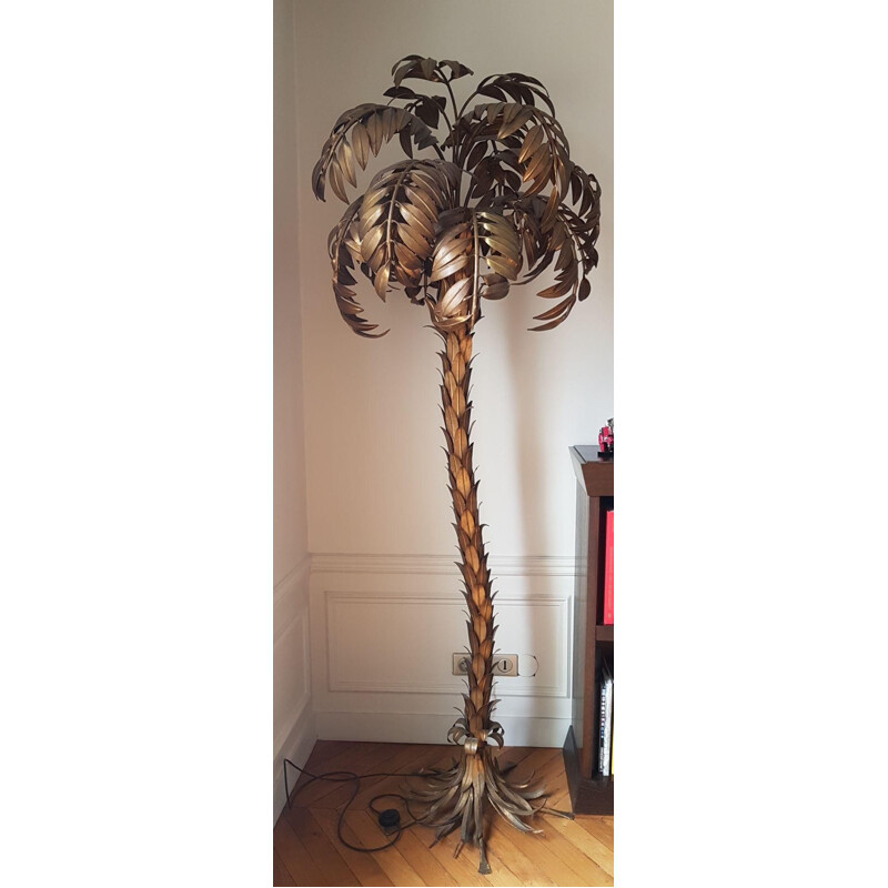 Vintage floor lamp "palmtree" XXL in brass by Hans Kögl