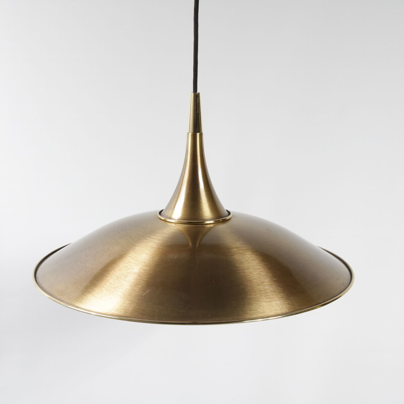 Vintage German pendant lamp in brass by Florian Schulz