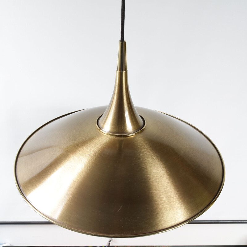 Vintage German pendant lamp in brass by Florian Schulz