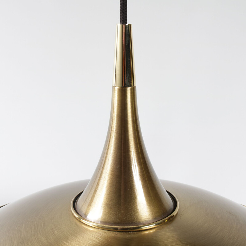 Vintage German pendant lamp in brass by Florian Schulz