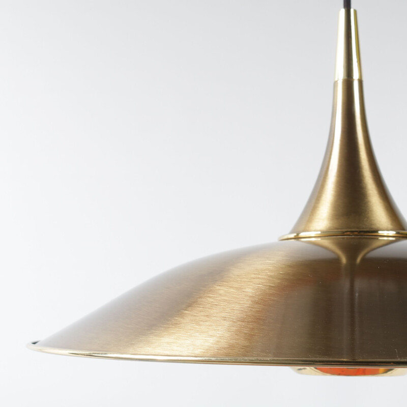 Vintage German pendant lamp in brass by Florian Schulz