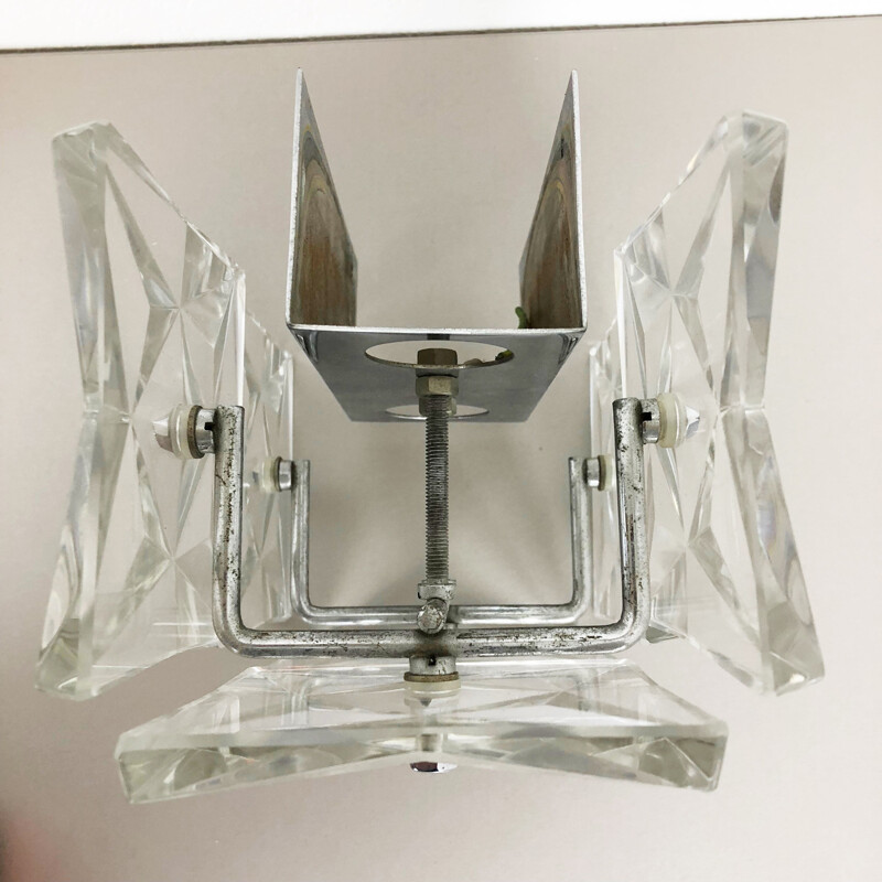 Suite de 2 appliques vintage allemands en cristal par Kinkeldey