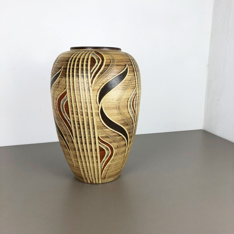Vintage ceramic vase by Sawa Ceramics, Germany 1960
