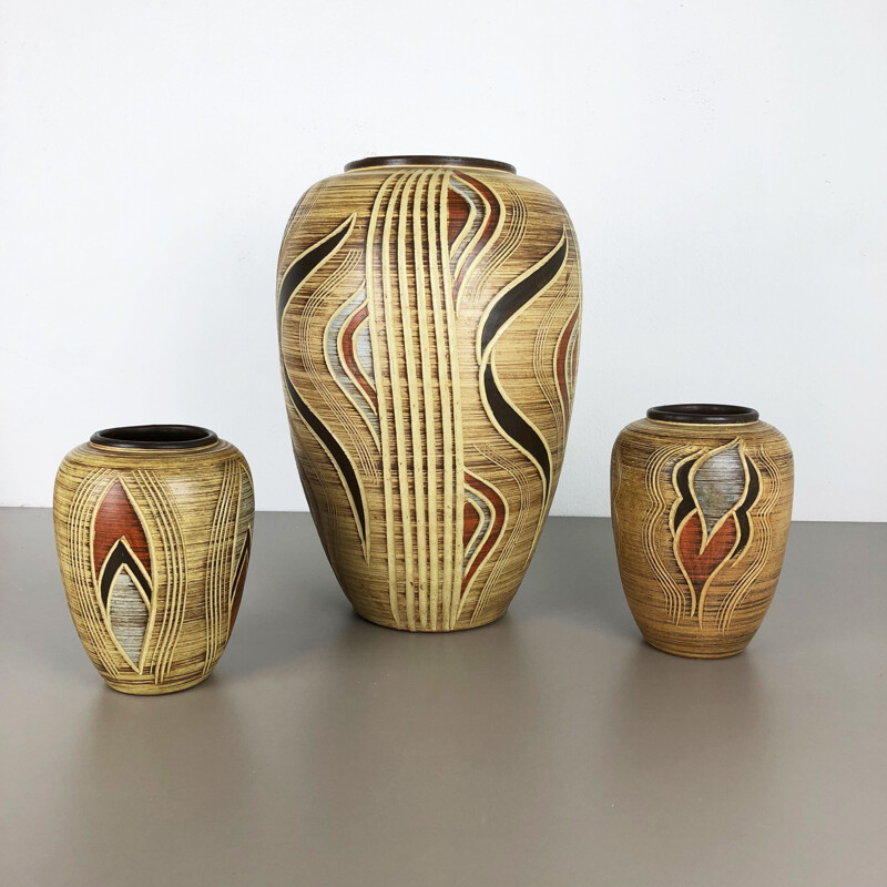 Jarrón vintage de cerámica de Sawa Ceramics, Alemania 1960
