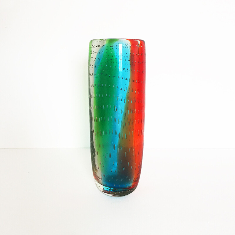 Vintage vase in Murano glass by Seguso