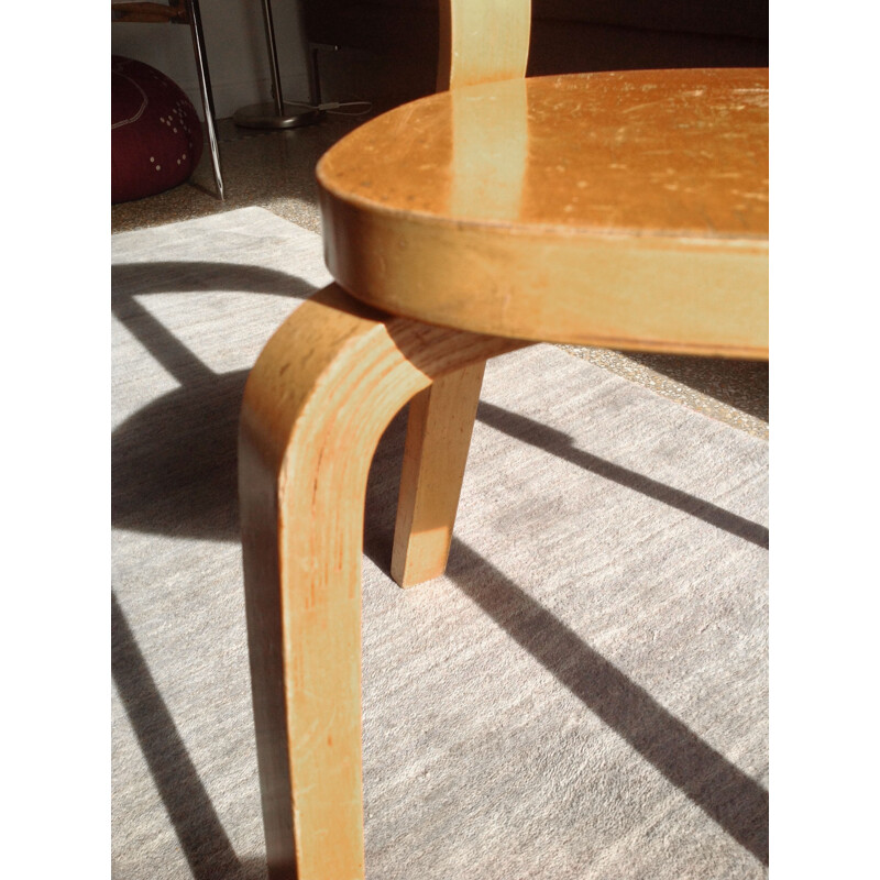 Sedia 69 in legno curvato e pino, Alvar AALTO, edizione Artek - 1937