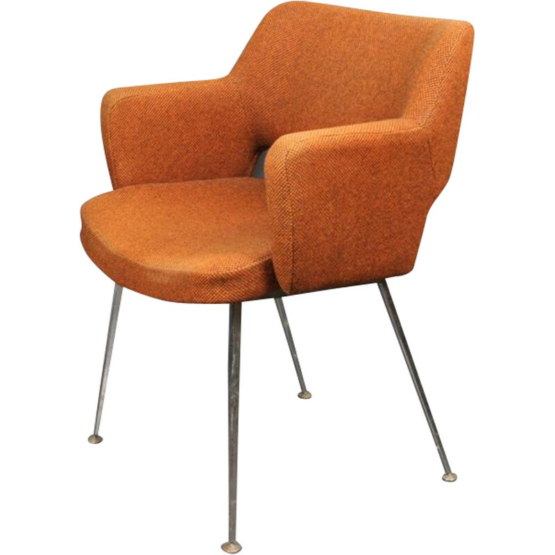 Vintage "Conference" brown armchair by Eero Saarinen for Knoll