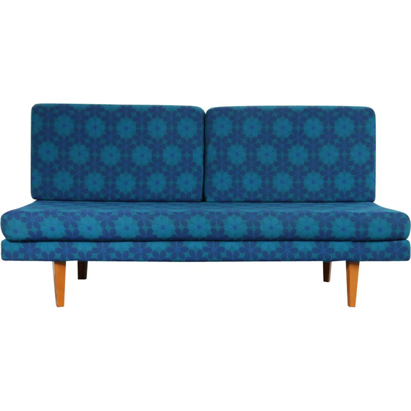 Vintage Dutch blue 3-seater sofa