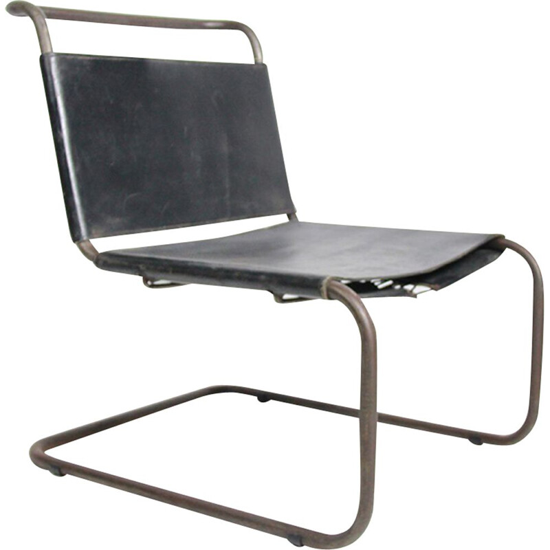 Vintage black Bauhaus chair in metal