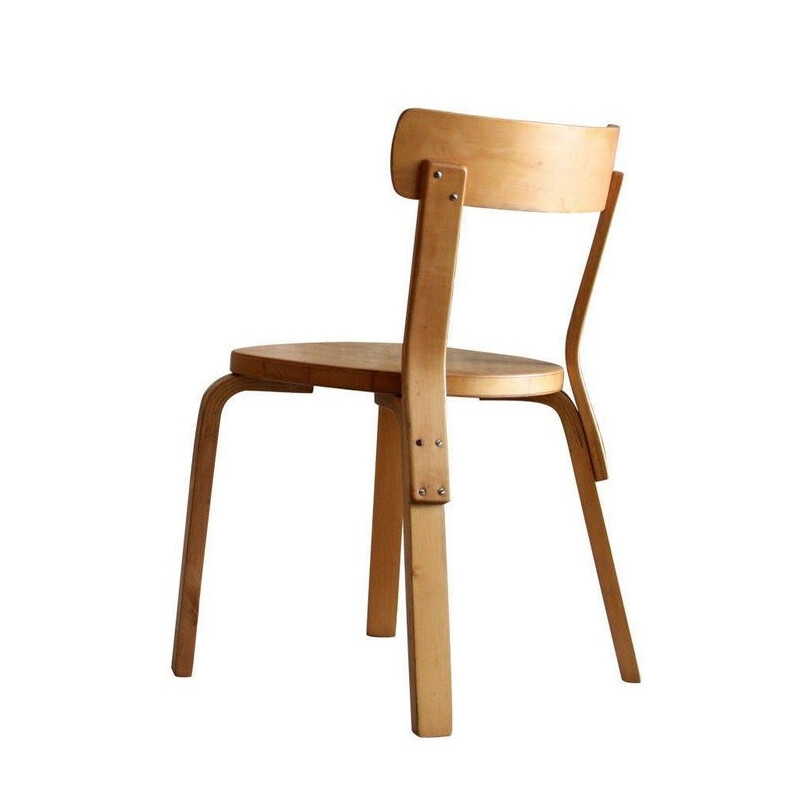 Chair  in bentwood and pinewood, Alvar AALTO, Artek edition