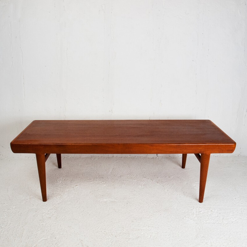 Long coffee table in teak, Johannes ANDERSEN - 1960s