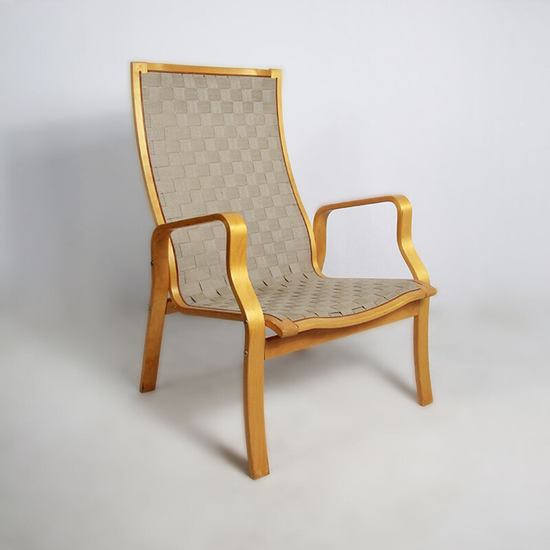 Vintage beukenhouten fauteuil van Jakob Berg