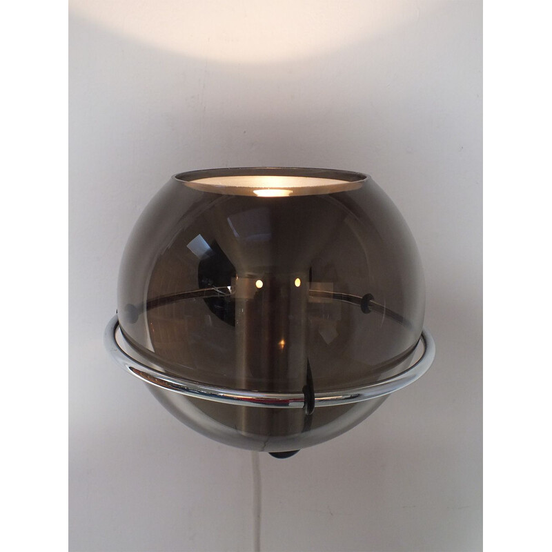 Vintage glass wall light by Frank Ligtelijn for Raak