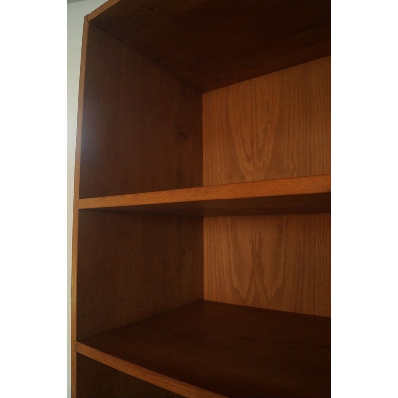 Vintage large bookcase in oak