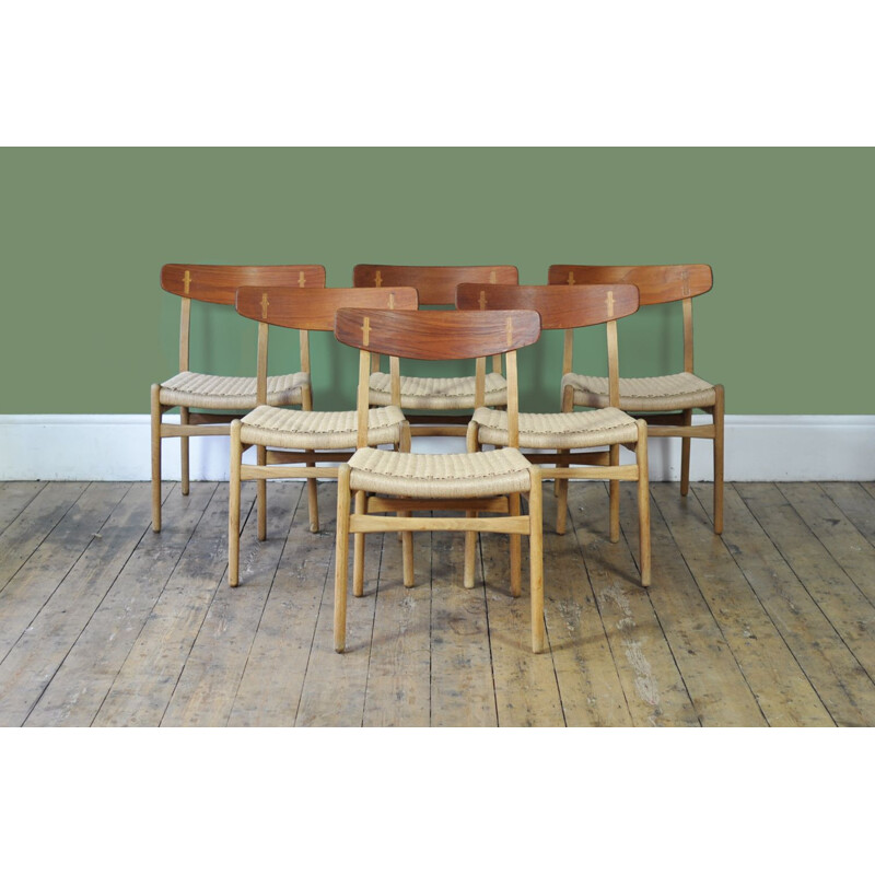 Set of 6 CH23 dining chairs by Hans Wegner for Carl Hansen