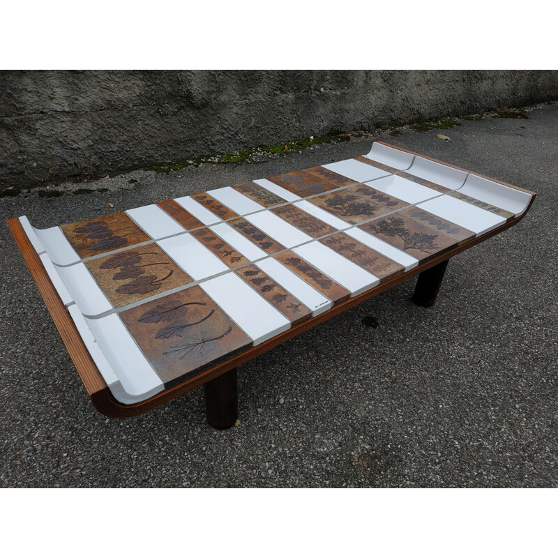Vintage coffee table "Fuji" by Roger Capron