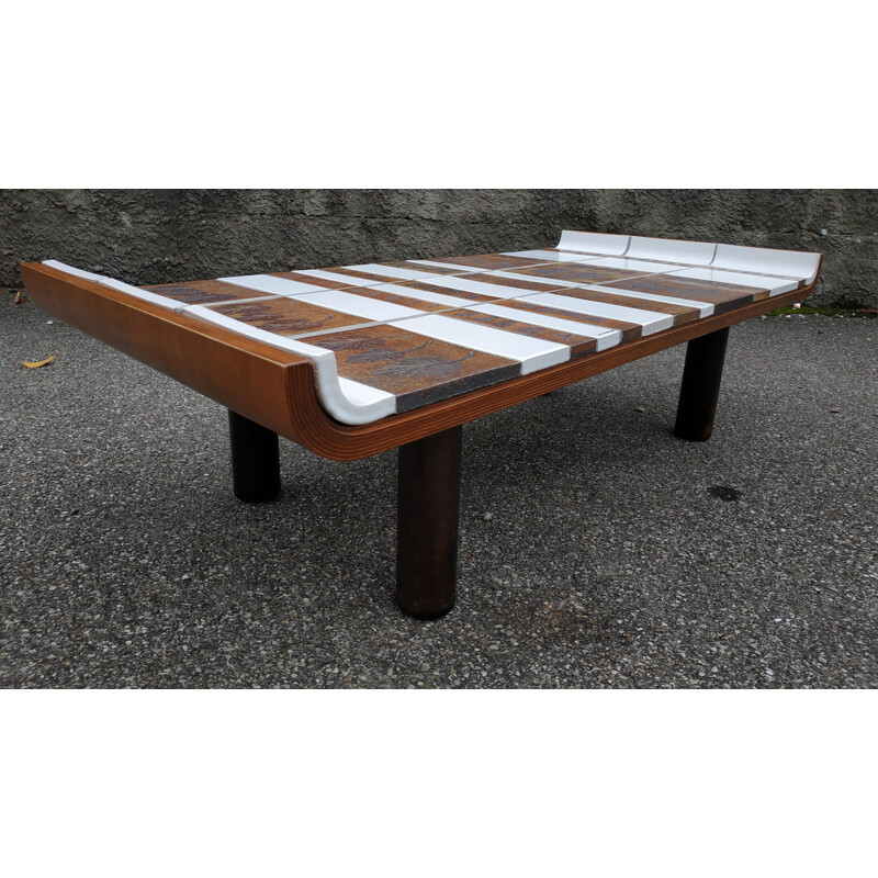 Vintage coffee table "Fuji" by Roger Capron