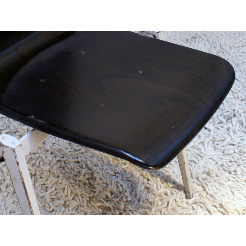 Chair in plastic and metal, Thur-op-seat edition - 1960s