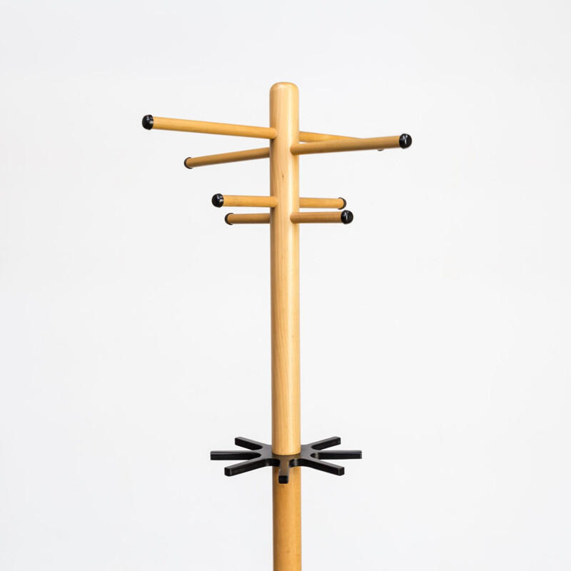 Vintage coat rack in birch wood