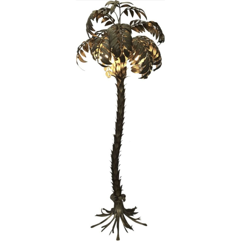 Vintage floor lamp "palmtree" XXL in brass by Hans Kögl
