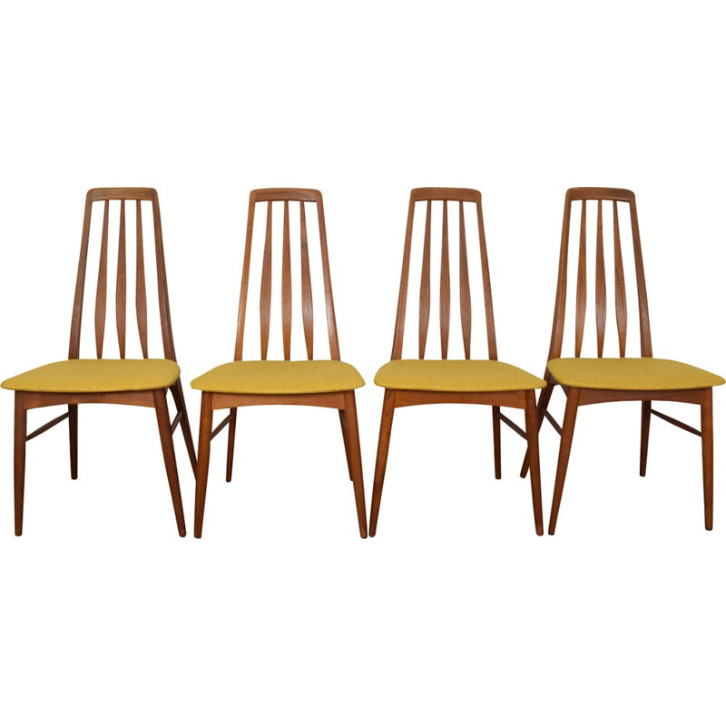 Set of 4 vintage chairs in teak by Niels Koefoed