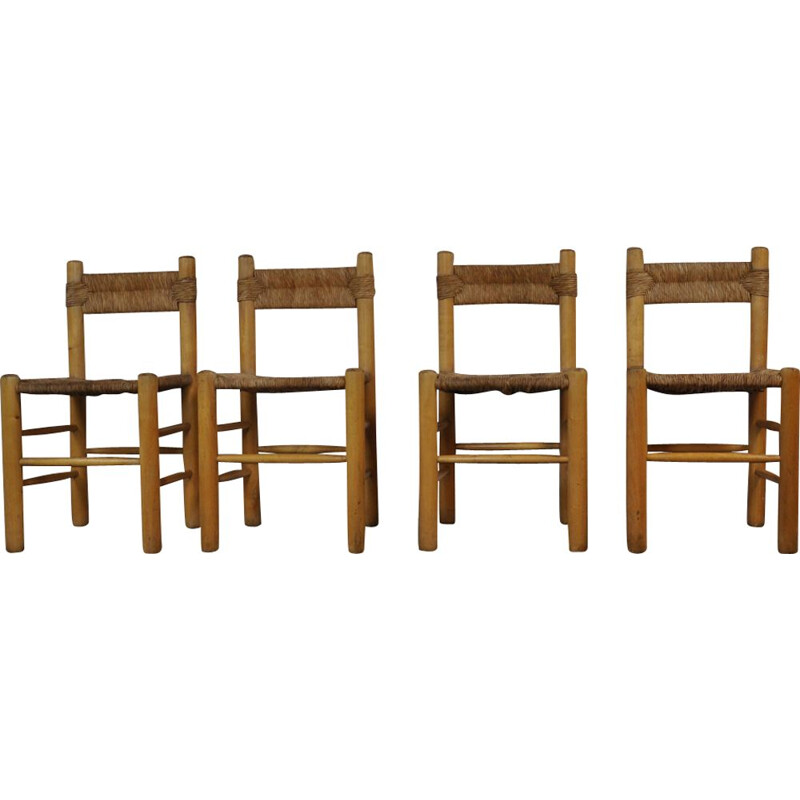 Set of 4 Dordogne chairs by Sentou France