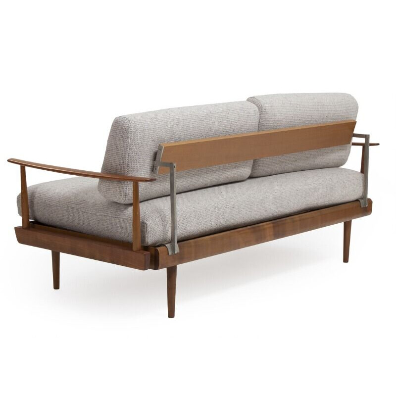 Vintage 2-seater sofa in walnut by Walter Knoll