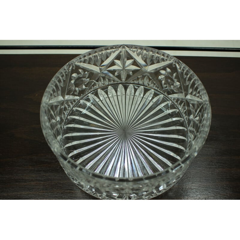 Vintage glass bowl by Bohemia Glass, Czechoslovakia 1970