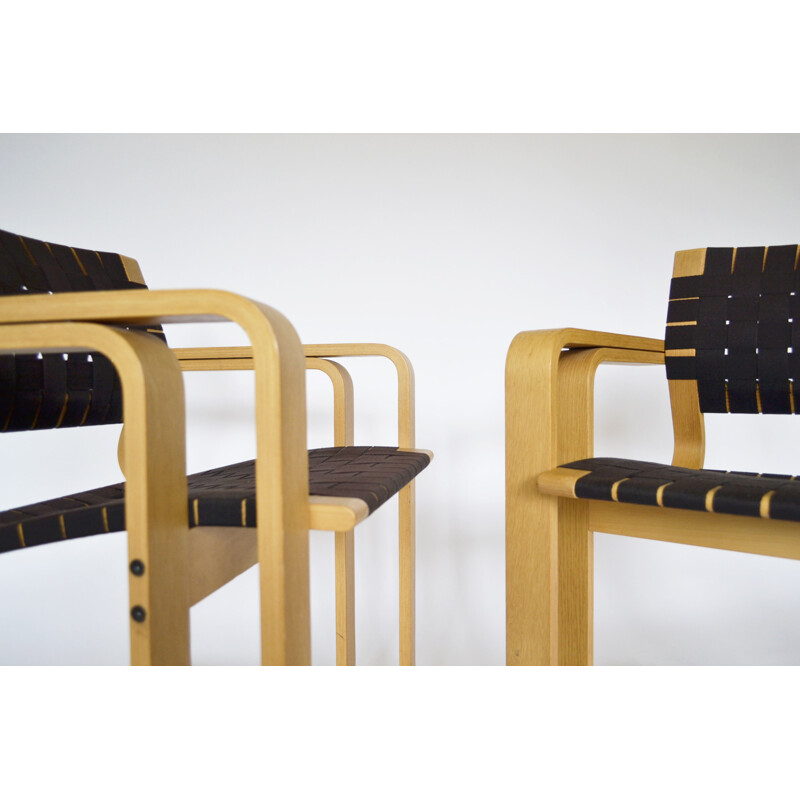 Ensemble de 2 chaises vintage modèle 5531 pour Magnus Olesen en tissu et bois de hêtre 1950