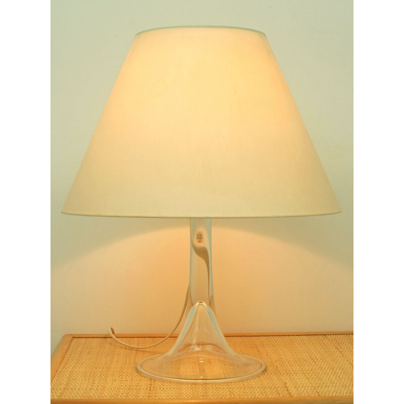 Vintage Fanfare model scandinavian lamp in white fabric 1980s