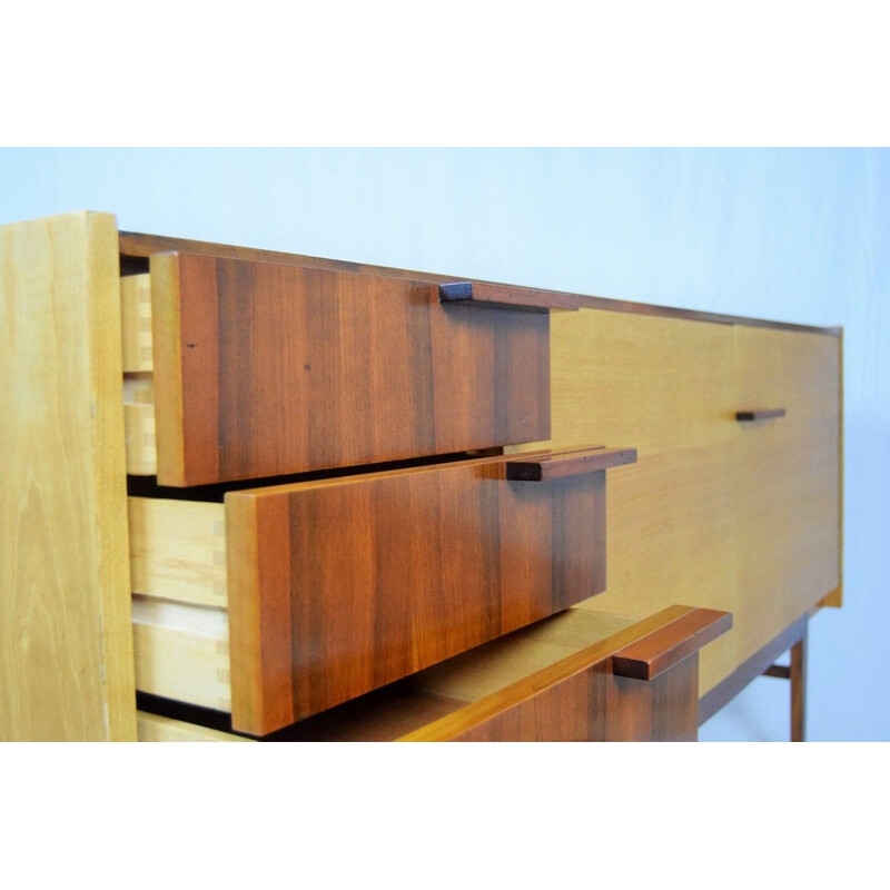 Vintage sideboard by František Mezulánik in wood 1960 